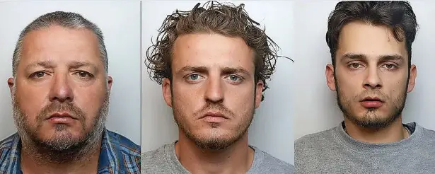  ?? ?? ● From the left, Reuben Price Snr, Reuben Price Jnr James Price have all been jailed