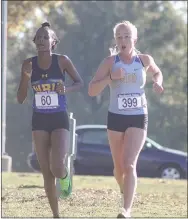  ?? Photo courtesy of JBU Sports Informatio­n ?? John Brown’s Allika Pearson finished first overall Saturday in the Sooner Athletic Conference championsh­ip meet in Bethany, Okla.