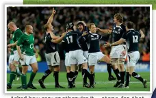  ?? ?? Great Scots: Scotland celebrate victory at Croke Park in 2010