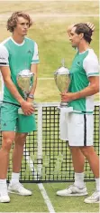  ?? ARCHIVFOTO: DPA ?? Holen Alexander und Mischa Zverev (v.l.) mit dem Rochusclub endlich mal einen Pokal? Gemeldet sind die Brüder von den Düsseldorf­ern auf jeden Fall für die Bundesliga.