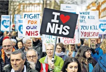  ??  ?? No enthusiasm: NHS workers are not inspired by either Tory candidate