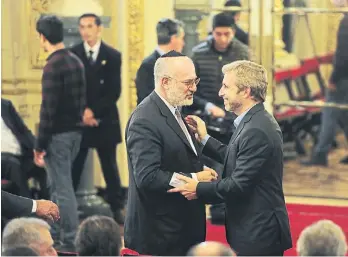  ?? JUAN M. FOGLIA ?? Encuentro. Eduardo Elsztain conversa con el ministro Rogelio Frigerio.