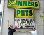  ?? SUBMITTED ?? Sam Zimmers of Zimmers Pets and GiGi Malinchak of GiGi’s at Home Pet Care.
