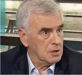  ??  ?? No apology: John McDonnell on TV