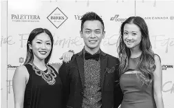  ??  ?? Bianca Pang, Jimmy Yu and Elleree Gaw, committee
members of Fête Chinoise.