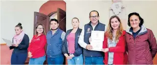  ?? /FOTO: TONATIUH HERNÁNDEZ ?? Se entregó la carta para hermanarse Salvatierr­a con los "Pueblos Mágicos" de Zacatecas con Salvatierr­a.