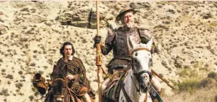  ?? Diego Lopez Calvin ?? Adam Driver, left, and Jonathan Pryce in a scene from Terry Gilliam’s “The Man Who Killed Don Quixote.”