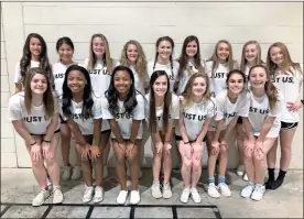  ?? / Lorene Parker ?? The Rockmart High School cheer squad is ready to head to the Benz today to support the Yellow Jackets football team from the sidelines.