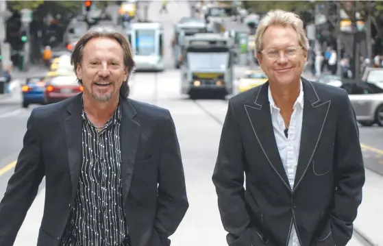  ??  ?? America band members Gerry Beckley and Dewey Bunnell – America are returning for a Gold Coast show on November 30.