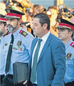  ?? Picture: AP. ?? Josep Lluis Trapero arrives at the national court in Madrid.