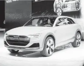  ?? CARLOS OSORIO, THE ASSOCIATED PRESS ?? The Audi h-Tron Quattro hydrogen fuel-cell SUV concept can run 600 kilometres on a single tank of fuel.