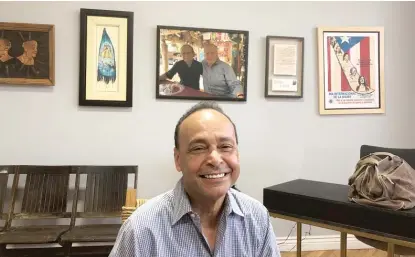  ?? MARK BROWN/SUN-TIMES ?? Ex-U.S. Rep. Luis Gutierrez discusses his plans Wednesday at the Puerto Rican Cultural Center in Humboldt Park.