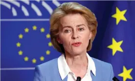  ??  ?? ‘Only a third of Germans believe Ursula von der Leyen is a good candidate for the powerful Brussels position.’ Photograph: François Lenoir/Reuters