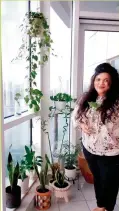  ??  ?? GREEN THUMB: Priscila Ayub in her indoor green space