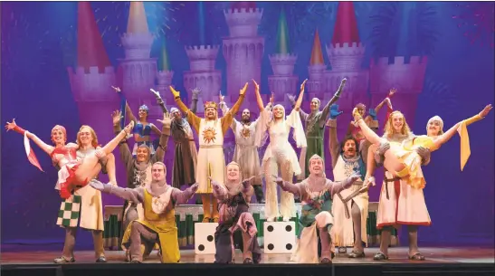  ?? Lance Evans / Contribute­d photos ?? The cast of “Spamalot,” coming to New Haven’s Shubert Theatre Thursday through Sunday, Feb. 24.