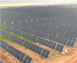  ?? ?? A solar panel farm in Queensland. Is the Far North up to managing an adequate contributi­on to halving greenhouse gas emissions by 2030 and reaching netzero CO2 emissions around midcentury, or is it too late, a letter writer asks.