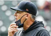  ?? Phil Long / Associated Press ?? Tigers manager A.J. Hinch will be back at Minute Maid for the first time since the Astros fired him.