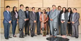  ??  ?? (1) Sameer Mota (CA), (2) Manoj Kumar Vijai (CA);
(3) Gayathri Parthasara­thy, Partner & Head – Financial Services, KPMG in India; (4) Amit Wagh, Partner, KPMG in India; and the team that worked on BT Awards