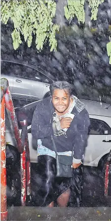  ?? Picture: BALJEET SINGH ?? Ana Toroca braves the heavy rain as she arrives for a New Year’s Eve church service at the Natokowaqa Methodist Church in Lautoka. The January to March Rainfall Outlook report released by the Fiji Meteorolog­ical Service has forecast rainfall to be above normal for most parts of the country.