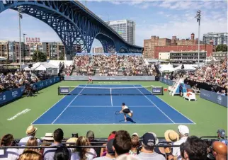  ?? ?? The WTA Tennis in the Land Open at Jacobs Pavilion is held the week before the U.S. Open and is the final women’s event in the U.S. Open Series.