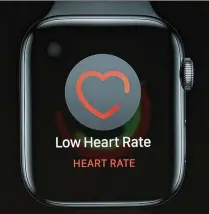  ?? JUSTIN SULLIVAN / GETTY IMAGES ?? The latest Apple Watch takes EKGs, which typically require a doctor visit. It will also monitor for irregular heartbeats and can detect when the wearer has fallen, the company said.