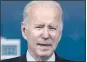  ?? EVAN VUCCI — AP ?? President Joe Biden expects essential, nonresiden­t travelers crossing the U.S. border to be fully vaccinated beginning Jan. 22.