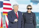  ??  ?? Preparing defence: Former president Donald Trump, with his wife Melania, is the only president to be impeached twice