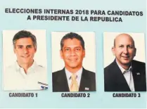  ??  ?? Papeleta. Así será la papeleta de las elecciones internas en el partido ARENA para elegir candidato presidenci­al para 2019.