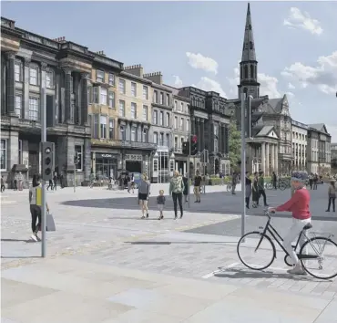  ??  ?? 0 City of Edinburgh council release plans for consultati­on on the pedestrian­isation of George Street