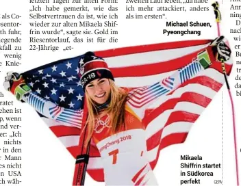  ??  ?? Mikaela Shiffrin startet in Südkorea perfekt GEPA