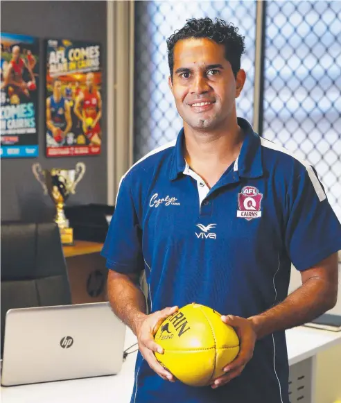  ?? Picture: BRENDAN RADKE ?? MENTOR: Former AFL player, now AFL Cairns football developmen­t manager Aaron Davey will coach Cairns City Lions.