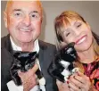  ??  ?? Offleashed gala honorary chair Wayne Deans and Leslie LaVie hold kittens in the Cuddle Lounge. The event reportedly raised $600,000 for the SPCA.