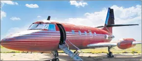  ?? PROVIDED BY ASSOCIATED PRESS ?? The private jet once owned by Elvis Presley sits on a runway in New Mexico. The plane, valued at $2 million to $3 million, is set to be auctioned.