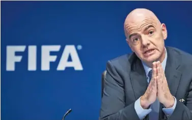 ??  ?? DECISIÓN TOMADA. Infantino comunicará los cambios en el Consejo de la FIFA de mañana.