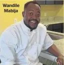  ??  ?? Wandile Mabija