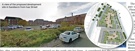  ?? ?? A view of the proposed developmen­t site in Sandiacre from Gas Street