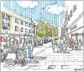  ??  ?? An artist’s impression of how St George’s Street in Canterbury could look