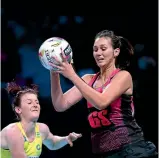  ??  ?? Northern Mystics defender Michaela Sokolich-beatson, left, could be a bolter in the Silver Ferns lineup while shooter Ameliarann­e Ekenasio, right, is poised to return to the national team.