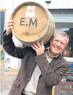  ?? Picture: Steven Brown. ?? Scottish Liberal Democrat leader Willie Rennie on a visit to Eden Mill Gin Distillery in Guardbridg­e.