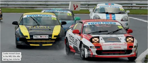  ??  ?? Cooke moved closer to the MR2 title after taking two victories