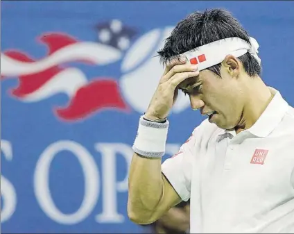 ?? FOTO: AP ?? Kei Nishikori, adiós a la temporada. El japonés, 28 años y noveno del ranking mundial, pasará por el quirófano