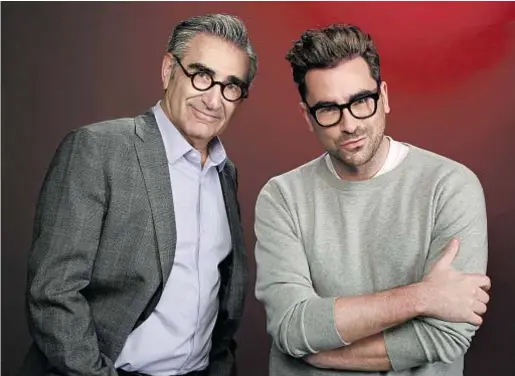  ?? Kirk McKoy Los Angeles Times ?? THE COMEDY “Schitt’s Creek” was created by Eugene, left, and Dan Levy. Their riches-to-rags tale drew Emmy nods.