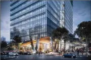  ??  ?? A rendering of a planned multi-tower mixed-use developmen­t in Midtown Atlanta unveiled by the real estate arm of MetLife and partners on Wednesday.