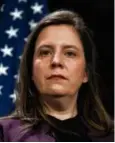  ?? MARK SCHIEFELBE­IN/AP ?? If anyone is pandering to antisemiti­c stereotype­s about Jews, it is, by all reports, Republican Representa­tive Elise Stefanik of New York.