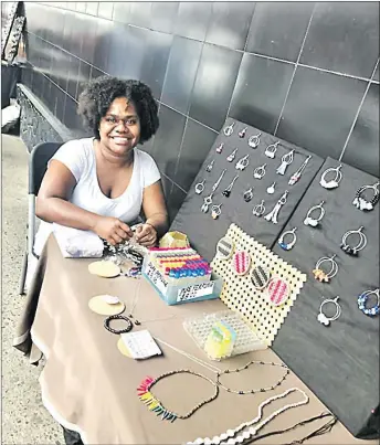  ?? Picture: SHWETA VANDANA ?? Paulini at her booth along Robertson Rd in Suva.