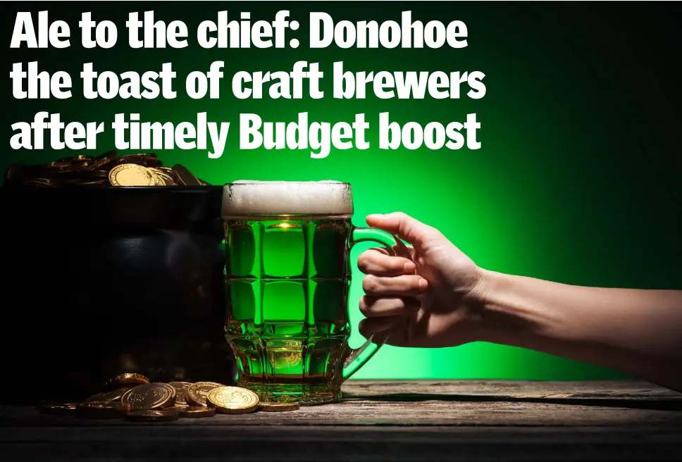  ??  ?? Tax relief measures contained in Budget 2020 offer valuable support to the country’s microbrewe­rs, with Rye River Brewing founder Tom Cronin, below, among those welcoming the latest plans