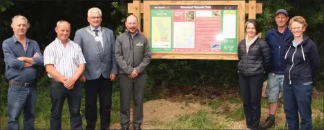  ??  ?? At the launch of the Ramsfort Wood walking trails were Miley Finn, contractor Willie Hayden, Cllr Joe Sullivan, Pat Neville, Coillte; Amanda Byrne, area manager; Dermot Doran and Maura Higgins, Wexford County Council.