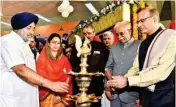  ??  ?? Civil Aviation Minister P Ashok Gajapathi Raju inaugurati­ng the new Civil Air Terminal at Bhatinda in the presence of AAI Chairman Dr Guruprasad Mohapatra and Air India CMD Ashwani Lohani