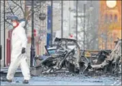  ?? REUTERS ?? ▪ A forensic officer at the scene of the explosion.