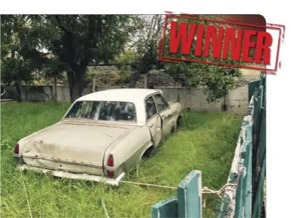  ??  ?? I saw this car in suburban Melbourne and even though I’m a Ford fan I’m still tempted to knock on the door and ask if it’s for sale. In the meantime, it’s doing a great job holding up the back fence! Phil